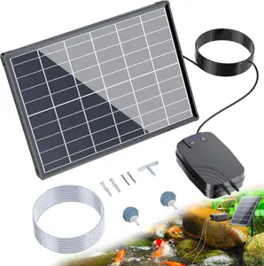Biling 8W Solar Aerator for Pond, Solar Air Pump 3 Working Modes with 4400mAh Battery for Outdoor Small Fish Pond