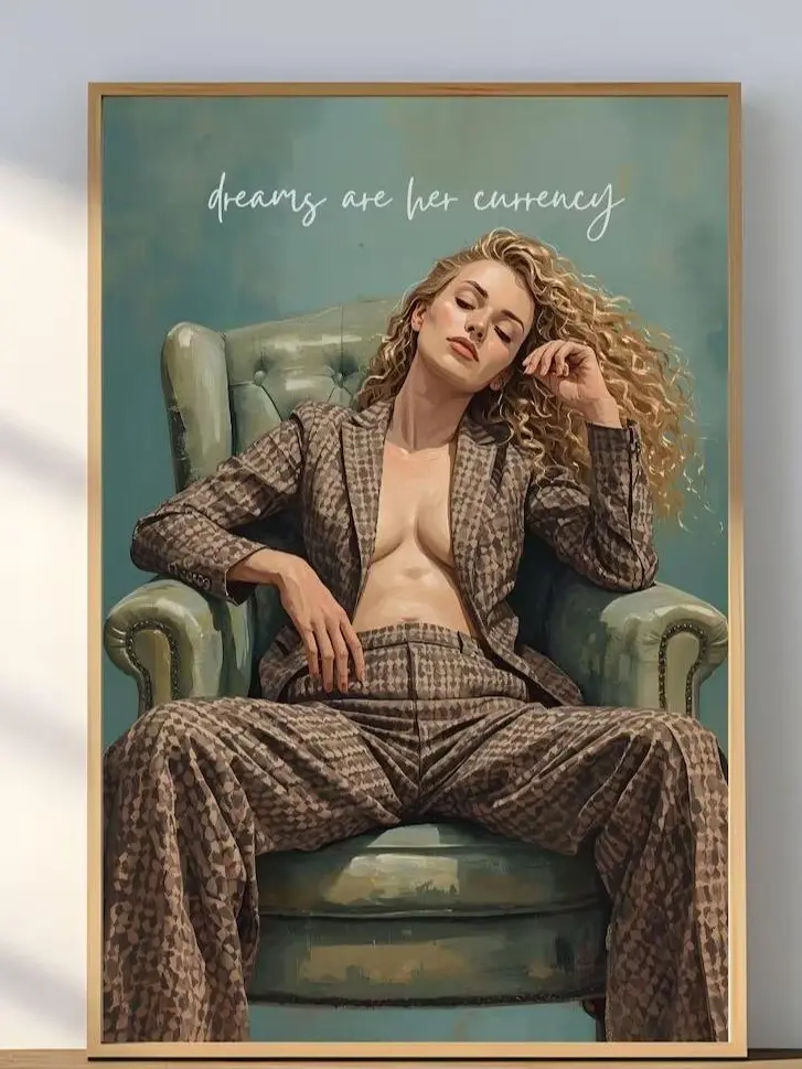 (unframed) Poster Dreams Are Her Currency Art Print Feminist Empowerment Wall Decor