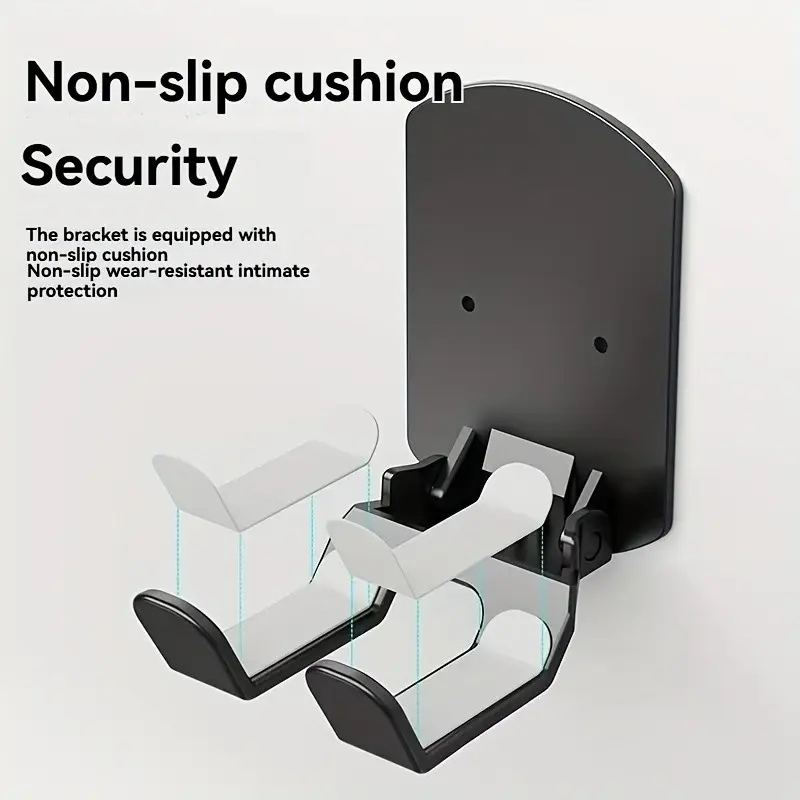 Switch Controller Holder, Foldable Desktop Organizer, Adhesive Hanging Stand, Easy Access Storage Solution, Perfect for Gaming Accessories
