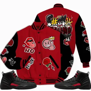 Bloodline 12s Outfit Varsity Jacket, Around Find Out Sneaker Color Match Shirts