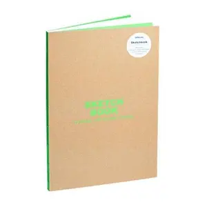 Teneues - Sketchbook Large Format - 50 White Kraft Pages, Lay Flat Binding, Kraft and Neon Green: Sketchbook: Sketchbook by Publishing, Teneues