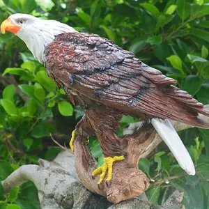 New 1pc 3D Eagle Statue, Simulation Eagle Bird Outdoor Garden Resin Crafts, Art Ornaments, Landscaping DIY Garden Sculptures, For Yard Lawn Balcony Home Deco