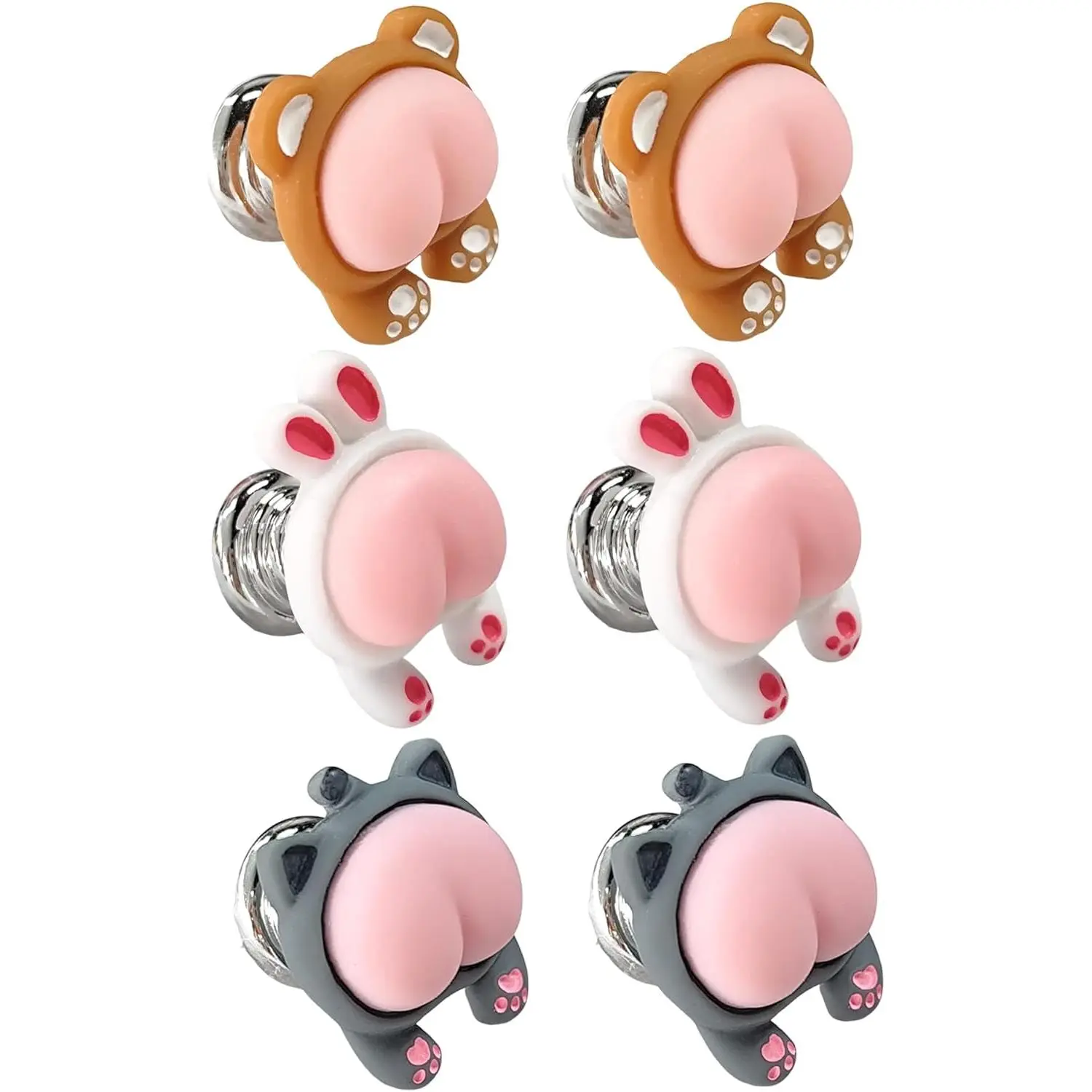 Button Pusher  Push Start Button Cover Set with Animal Designs| Long Nail Helper Tool & Flush Aid for Easy, Hygienic Access