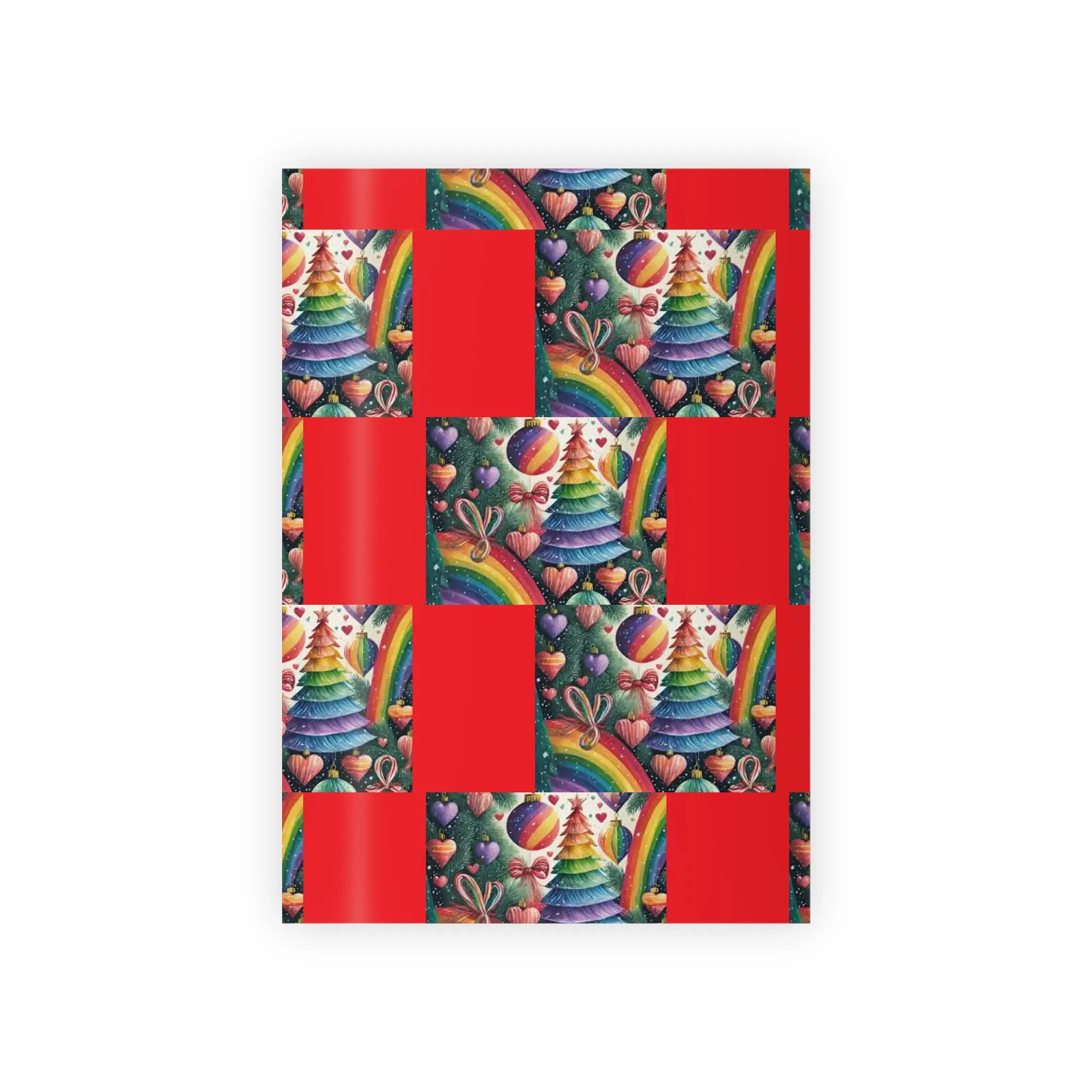 Rainbow LGBTQ Heart Gift Wrapping Paper Roll - 1pc, Perfect for LGBTQ+ Celebrations & Special Occasions