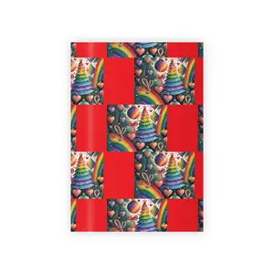 Rainbow LGBTQ Heart Gift Wrapping Paper Roll - 1pc, Perfect for LGBTQ+ Celebrations & Special Occasions