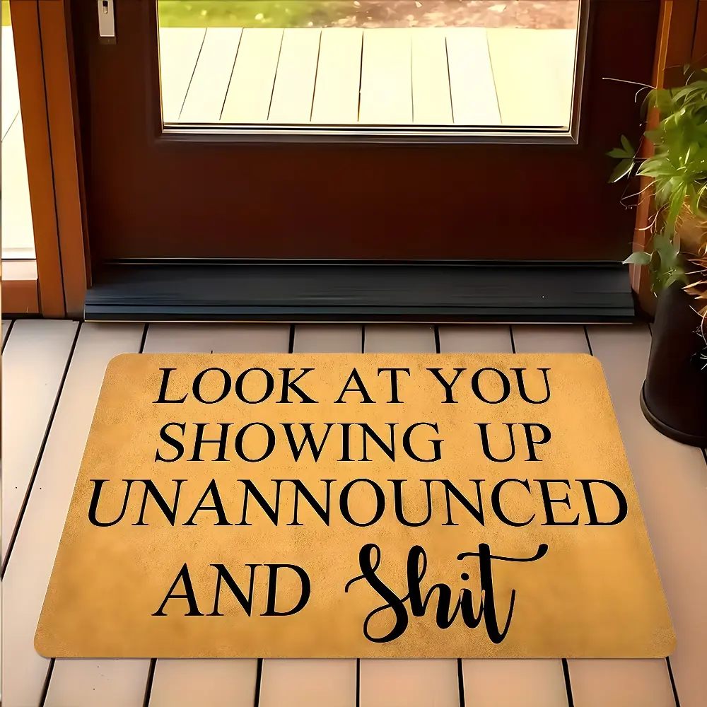 Funny Text Design Doormat, Funny Quote Doormat, Humorous Entrance Rug, Non Slip Rug, Absorbent Floor Mats, Home Supplies Rug, Indoor Outdoor Entrance Carpet Home Decor, Gifts for Christmas