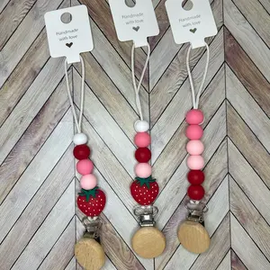 Berry Sweet Collection.  Pacifier clips Inspired by Raela.