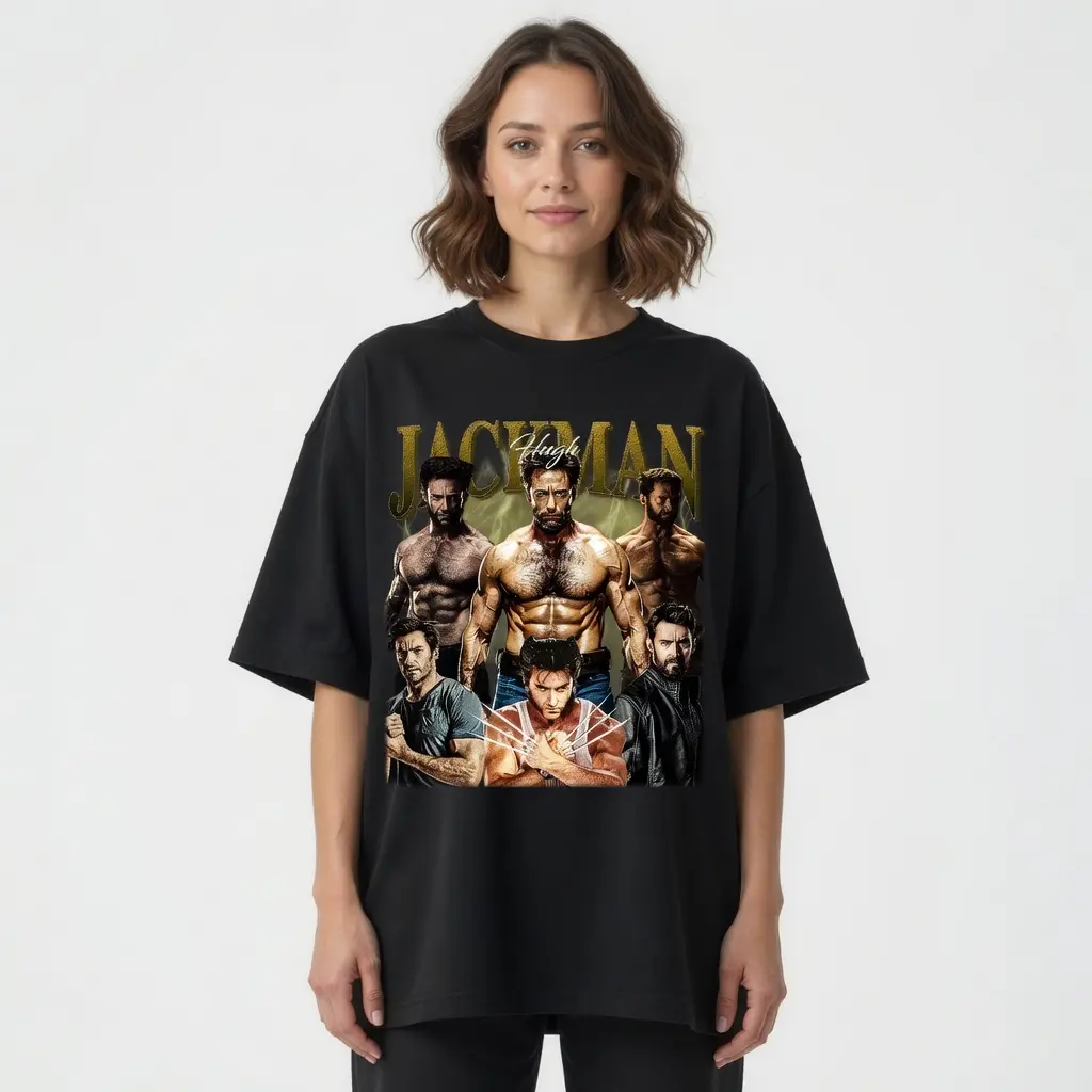 Hugh Jackman Vintage Bootleg T-Shirt, Retro Celebrity Graphic Tee, 90s Style Unisex Fan Gift