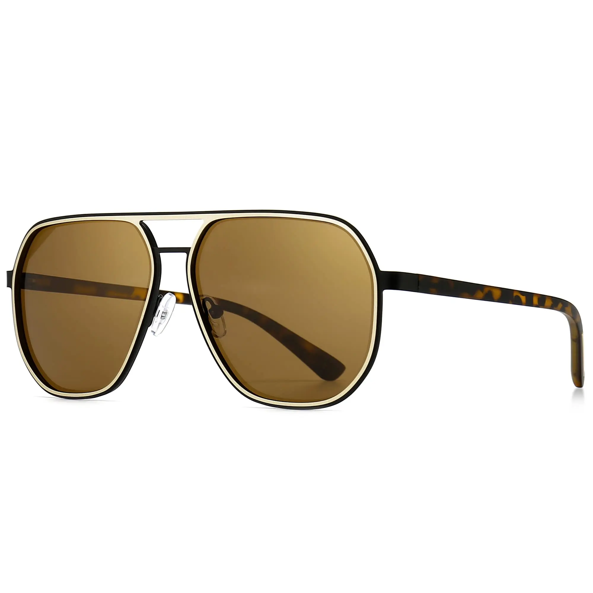 Amber Frame/Gold Rim/Brown Lens
