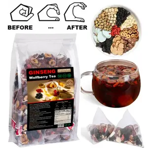 Boost Kidney and Liver Health Ginseng Maca Goji Ten Treasure Herbal Tea 60 Bags Restore Energy and Vitality Beverage