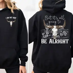 Country Music 2 Sided Hoodie, Bull Head Vintage Shirt, Song Lyrics Tee, Western Concert Outfit, Country Fan Gift, Unisex Sweater Pullover Tee tour merch CPB