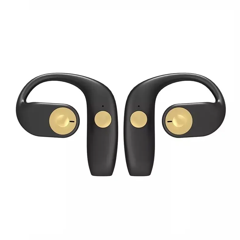 5.3 Version Wireless Bluetooth Earbuds Headphones, Light Weight and Built-in Microphone with Hooks, Waterproof Design for Sports, High Quality Sound Earbuds in Black
