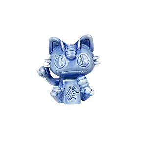 Meowth Ceramic Art Sculpture Handmade Cllectible Gift Collector's Home Decor