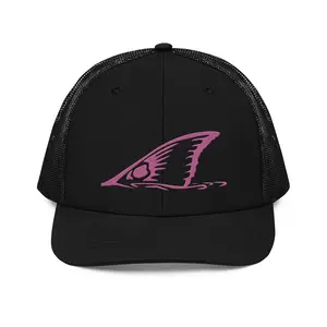 Redfish Tail Neon Pink Embroidered Mesh Back Trucker Cap for Ultimate Comfort and Style