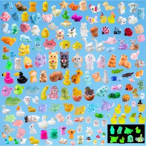 U-Zimikee 200 Pcs Mini Resin Animals - Miniature Animal Figurines Mini Animals to Hide Little Tiny Animal Figures Bulk for Fairy Garden Micro Landscape Decor Dollhouse Crafts Accessories