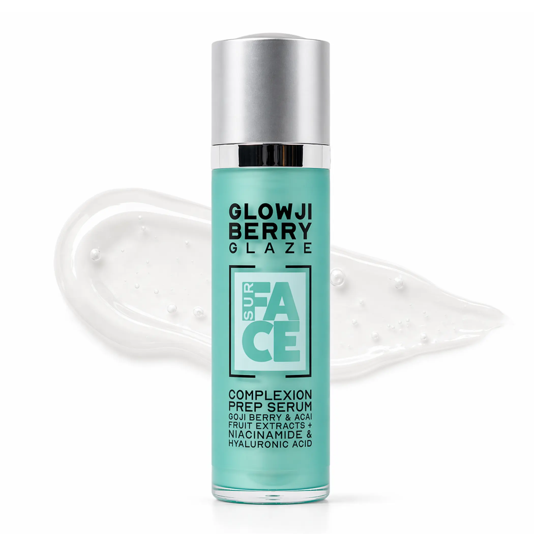 Glowji Berry Glaze | 2-in-1 Serum + Complexion Prep Primer | for a Dewy Glazed Finish | 30ML