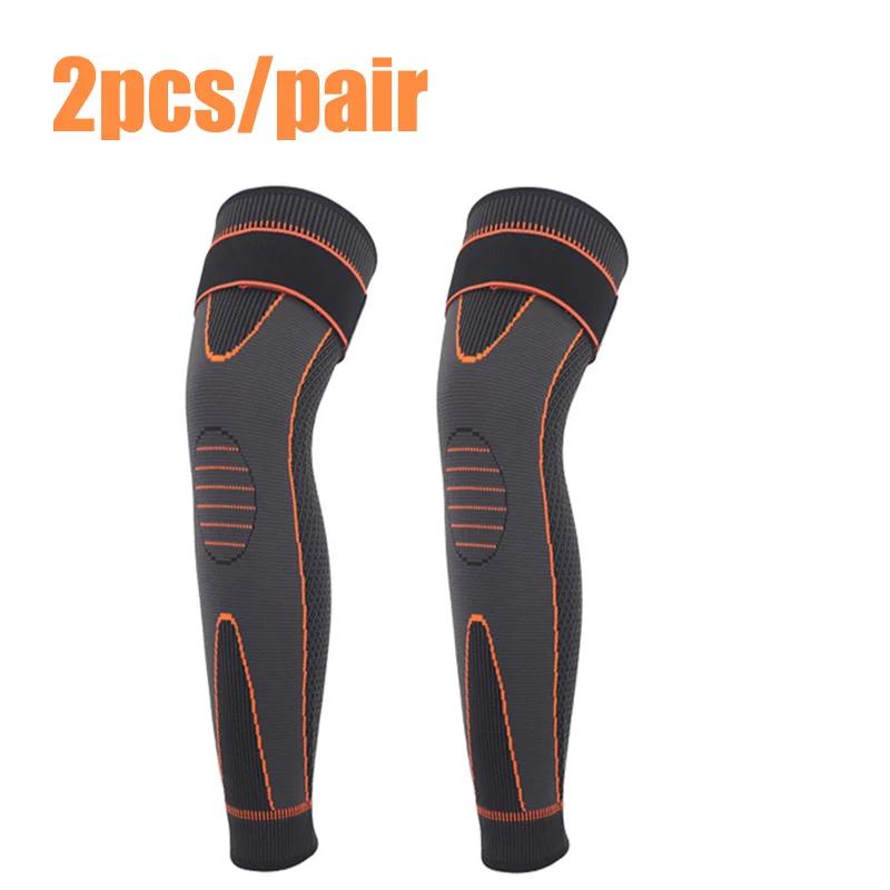 Non-Slip Sports Knee Sleeve – Elastic Long Leg Support for Running & Training