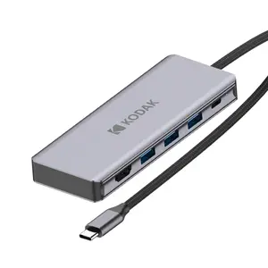 KODAK T344 10-in-1 USB C Hub Docking Station with 100W PD Fast Charging, 4K HDTV, M.2 NVME Expansion | Universal Laptop/Phone/Projector Adapter