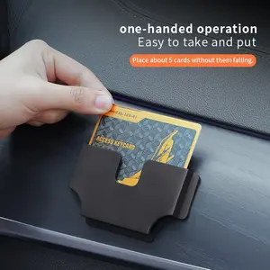 Car Sun Visor Card Holder, Multi-Functional Card Case Organizer, Car Storage Organizer, Car Insert Slot Card Clip, Essential Automotive Accessory