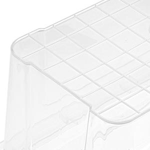 Plastic Storage Bins with Lids 6 Pack Storage Organizer, 7 Quart Stackable Storage Bins with Buckle-Up Latches and Handle Storage totes easy for Home Office Pantry Organization, Clear Lids