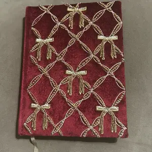 Velvet Notebook - Teal with Dove (20 x 15 cm)