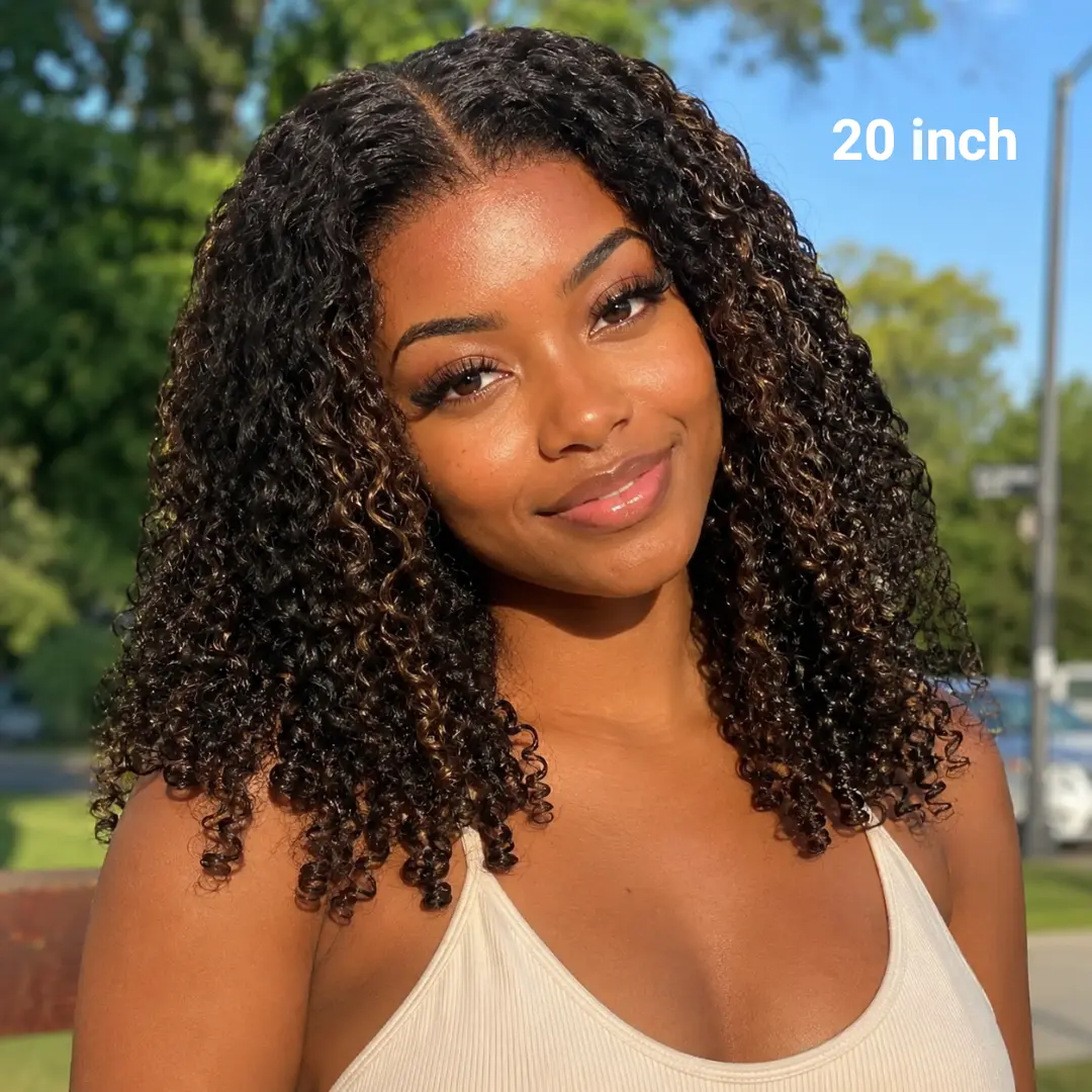 Nadula Spiral Curls Water Curly Summer Wig Chestnut Brown Ombre Burmese 7x5 Lace Wig Twist Out at the End Virgin Human Pre-everything Tangle-Free 16-24 Inches Soft Bouncy Hair TikTokShopBackToSchool SoHoChic