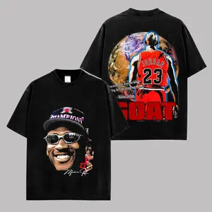 Michael Jordan 23 GOAT Graphic T-Shirt Vintage Style, Michael Jordan Legend Basketball Shirt, V2 Retro Sports Fan Tee, Premium Cotton Streetwear Apparel, Unisex Graphic Tee Gift for Fans