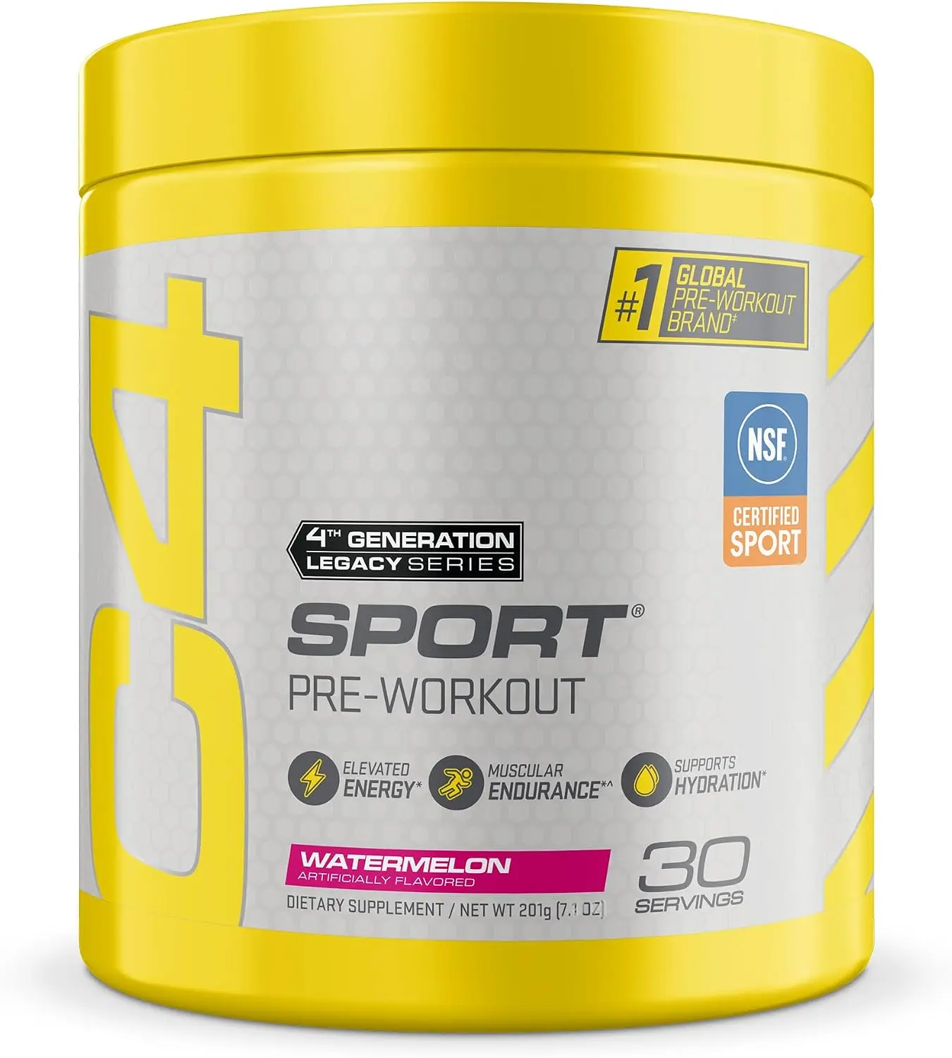 Cellucor C4 Sport Pre Workout Powder Watermelon - NSF Certified for Sport + Preworkout Energy Supplement for Men & Women - 135mg Caffeine + Creatine Monohydrate - 30 Servings