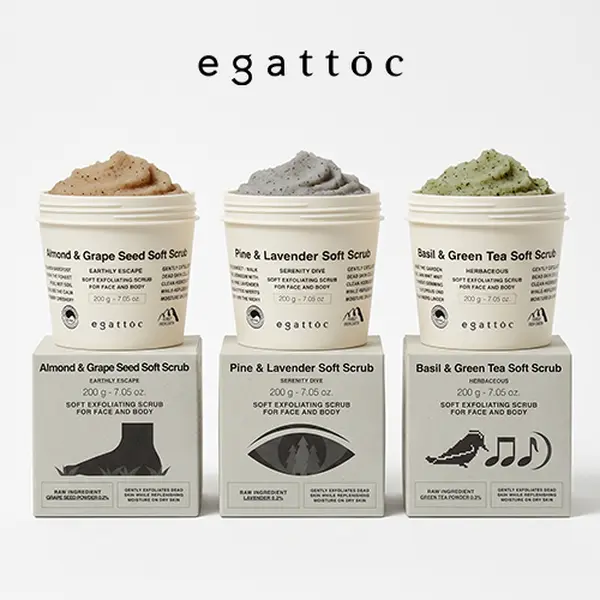 [Egattoc] Soft Foaming Body Scrub Trio