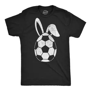 Mens Funny T Shirts Soccer Easter Egg Sarcastic Easter Sunday Tee For Men Mens Funny T Shirts Cool Vintage Fashion T-Shirt Gift Classic Menswear Easter Apparel for Men Funny Soccer Short Sleeve Novelty Tees for Black -