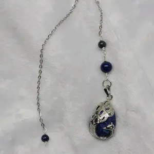 Lapis Peacock Pendulum