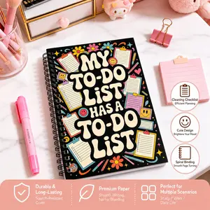 My To-Do List Funny Sarcastic Planner Notebook - Vintage Spiral Bound Journal for Adults, Humorous Daily Task List Organizer