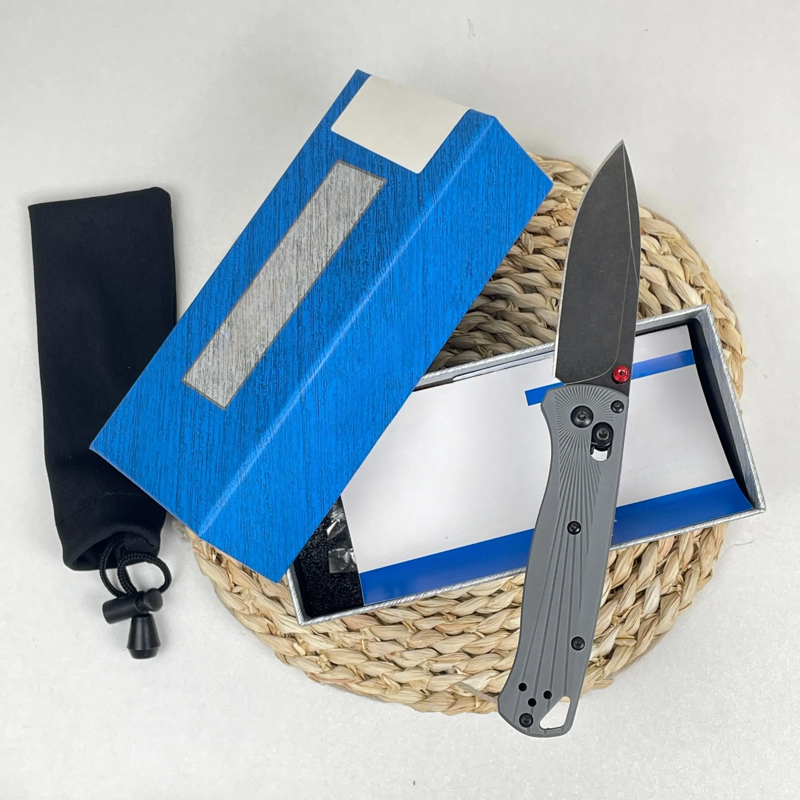 Grey handle black blade