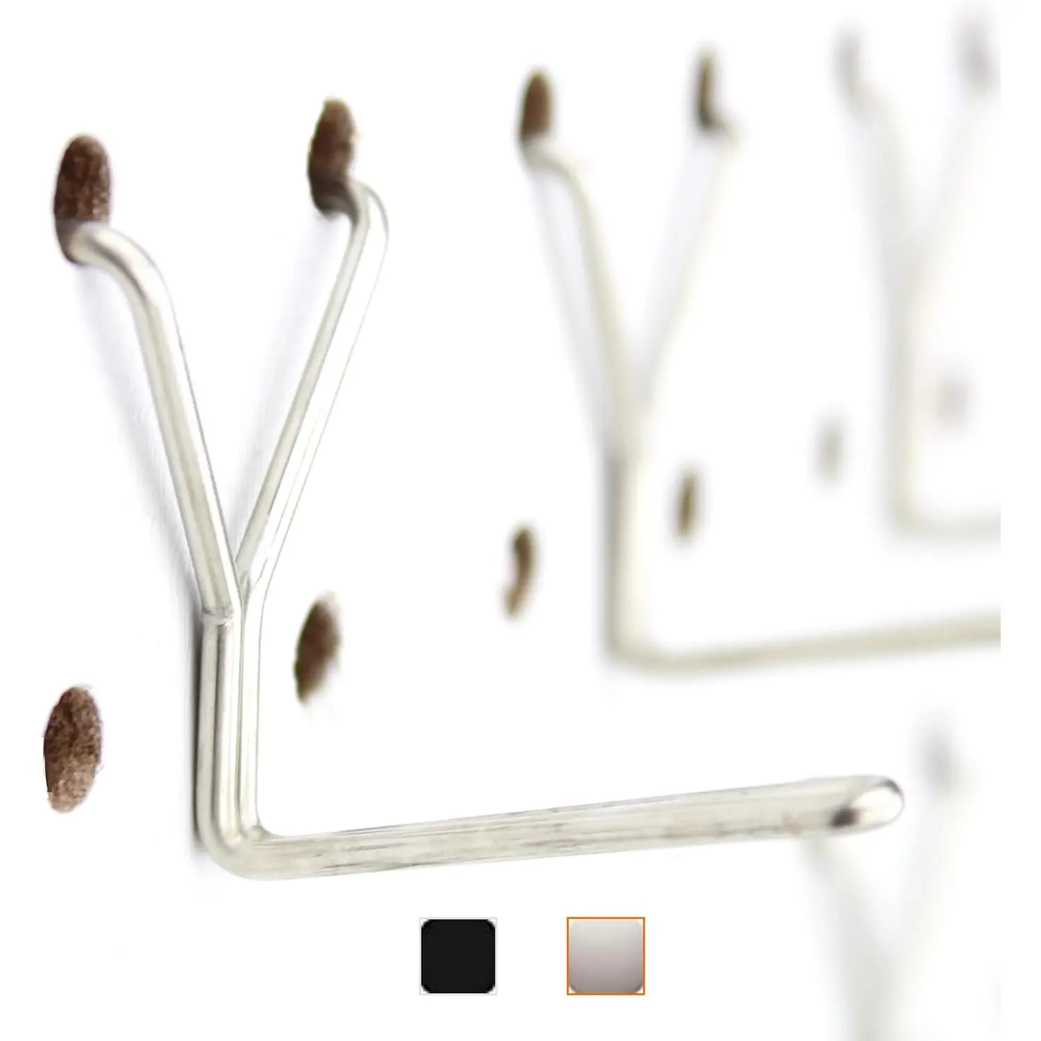 Stainless Steel Pegboard L Hooks, 50-Pack 1" Length - Non-Slip Fit for Any Peg Board, Tool Organizer for Workbench, Garage Storage, Jewelry, Crafts