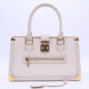 Pre-owned Louis Vuitton Leather Tote Bags White Suhali Le Fabuleux Bag B20261