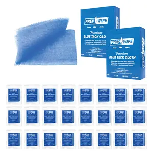 PrepWipe 24 Pack Blue Tack Cloths Professional Woodworking & Painting Super Absorbent Anti-Static Soft Microfiber Lint Free