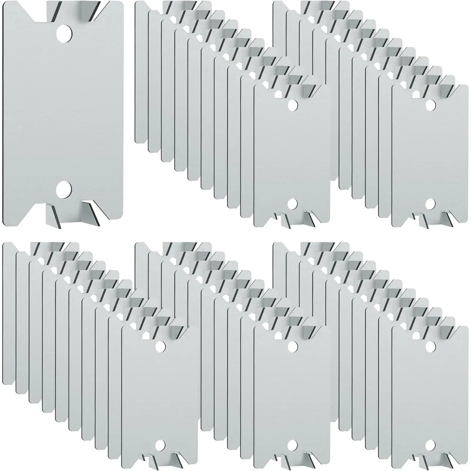 Plates for  Studs 1.5 x 2.5 Inch  Stud Guards with  Pointed Prongs Electrical Wire Stud Plate Protector  Stopper for Plumbing and Wiring Protection - 50Pack