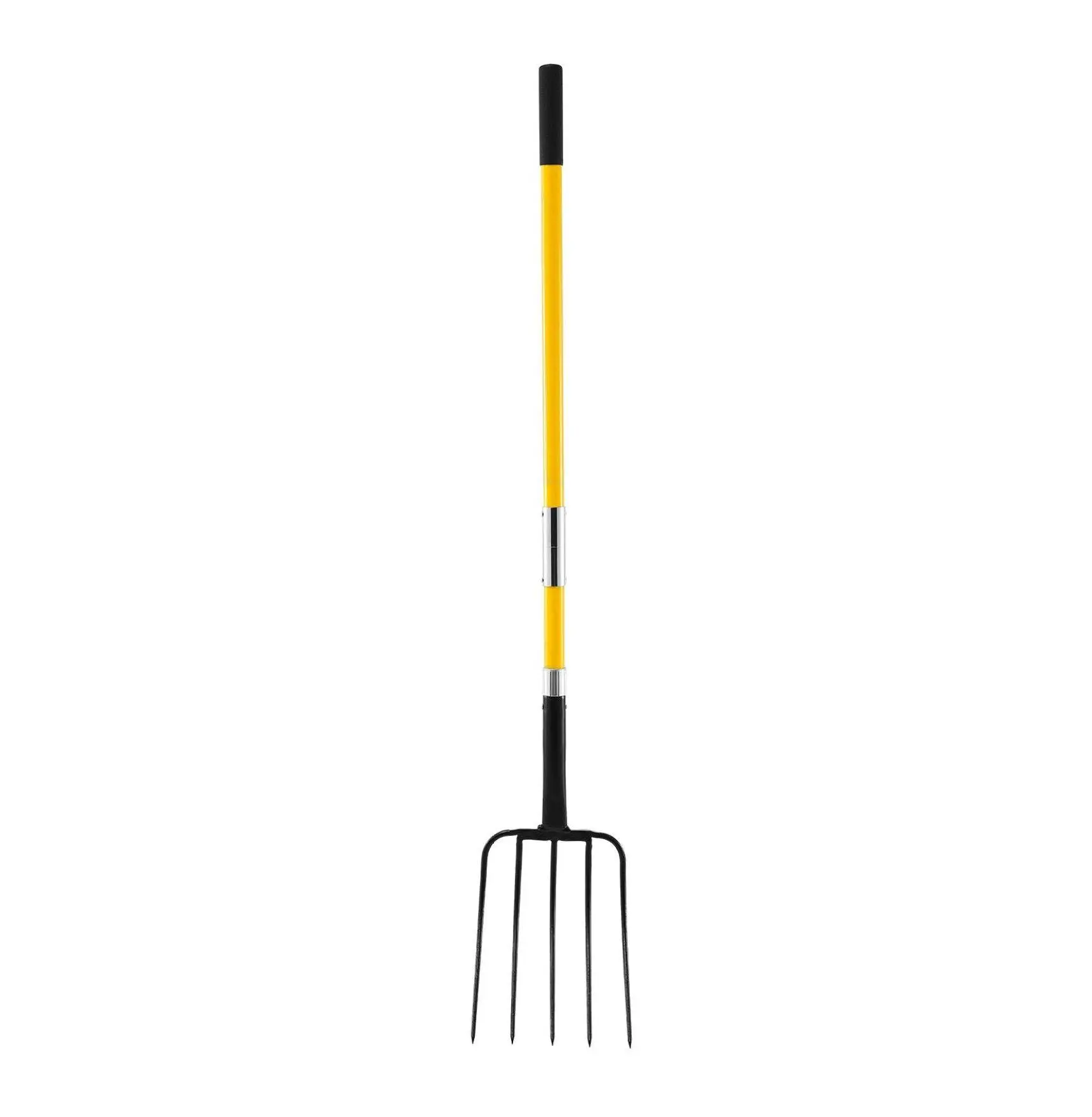 Garden Fork 5-Tine, 57in Heavy Duty Digging Pitchfork with Fiberglass Handle & Y Grip Default