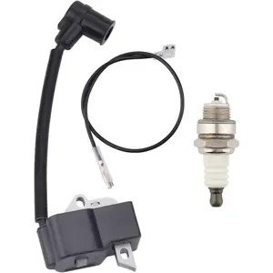 4137 400 1350  Coil For Stihl FS75 FS80 FS80R FS85 FC85 HT70 HT75 HL75 HL75K HS75 HS80 HS85 KM85 Hedge Trimmer Edger Pole  with Spark Plug