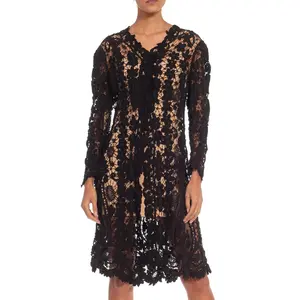 Victorian Black Hand Made Lace Jacket