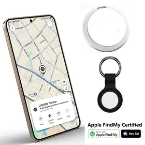 Air Tracker Tag with Case for Apple Find My (iOS), Official Mfi Certified, Mini Bluetooth-compatible Key Finder, Smart Luggage Tracker, Sound Function