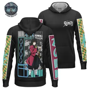 Giyu Tomioka V2 Demon Slayer Streetwear Lightweight Hoodie, VIRAL Oversized Graphic Anime Hoodie - Aesthetic Comfy Baggy Sweatshirt TikTok Made Me Buy It #hoodie  #ziphoodie #Anime #demonslay