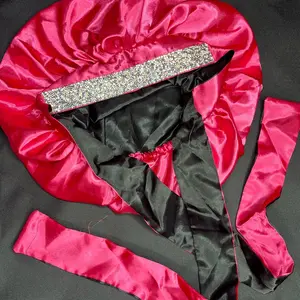 Rhinestone Bonnets with Tie Rhinestone Bonnets with Tie