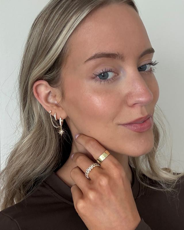 PAVOI Eternity Ring Oval 5A & 6A Cubic Zirconia Love Ring - 14K Gold Plated Stackable Rings for Women - Trendy Wedding Ring Gold Rings for Women - Sizes 5 to 10