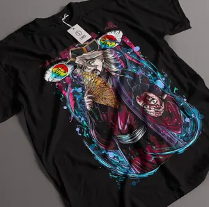 Demon Slayer Doma Upper Moon T-shirt, Anime Unisex Graphic Printed Cotton Tee Casual Top For Anime Lover, Classic Menswear Outfits