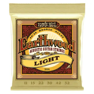 Ernie Ball Earthwood 80/20 Bronze Acoustic Guitar Strings | Light | 11-52