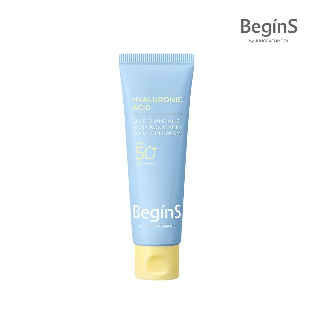 BeginS Hyaluronic Acid Blue Chamomile Aqua Sunscreen SPF 50+ PA++++ 50ml