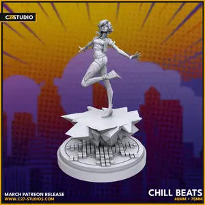 Luna Snow 40mm Scale Miniature | Crisis Protocol Proxy | C27