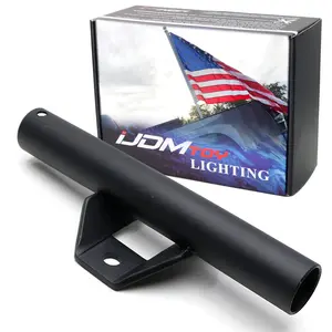 iJDMTOY Truck Bed Rail Side Mount Flag Holder Kit, For Toyota Tundra Tacoma, Also Other Trucks w/ 1-Inch Gap Rail System