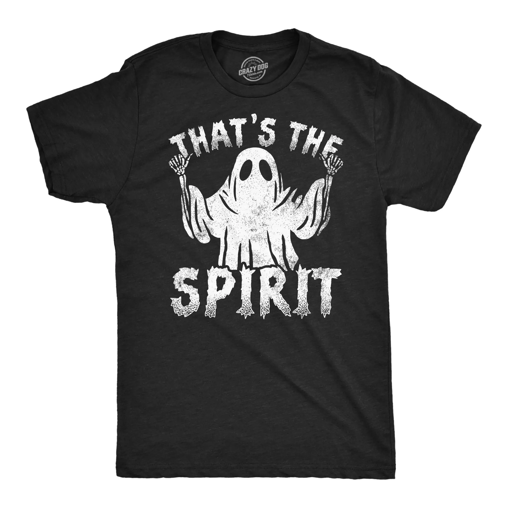 Mens Funny T Shirts Thats The Spirit Sarcastic Halloween Ghost Graphic Tee for Men Mens Funny T Shirts Cool Vintage Fashion T-Shirt Gift Classic Menswear Halloween Apparel for Men Funny Sarcastic Short Sleeve Black -